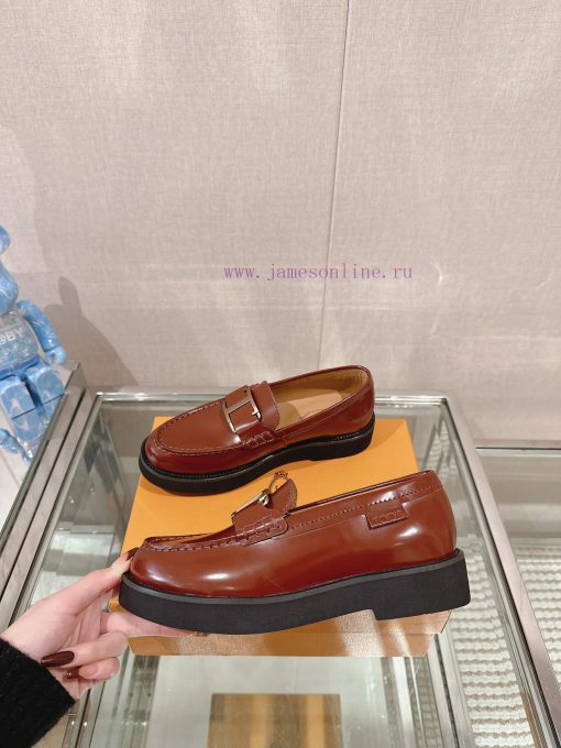 24Ss early spring new Tod's thick soled T-shaped buckle loafersThis Le Fu shoe buckle is dec3dikwsnv - Image 3