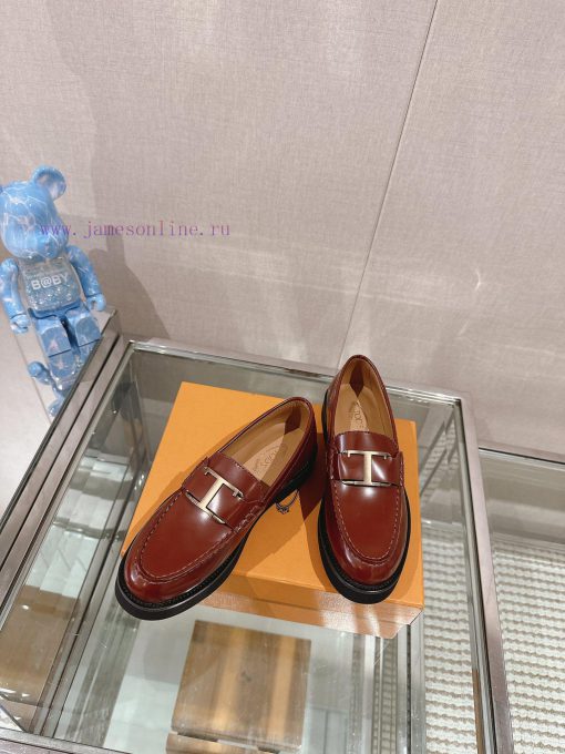 24Ss early spring new Tod's thick soled T-shaped buckle loafersThis Le Fu shoe buckle is dec3dikwsnv - Image 4