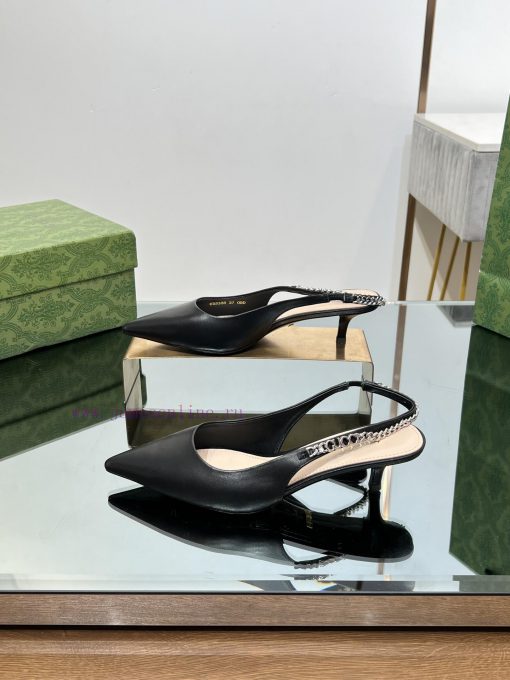 2024 G Home New GUcc 𝐢 Letter Buckle L O G O Chain High Heel Sandals Cat Heel Shoes ️️️Top lcordv8jq - Image 2