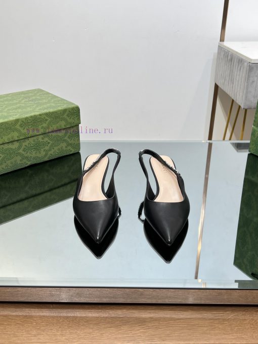 2024 G Home New GUcc 𝐢 Letter Buckle L O G O Chain High Heel Sandals Cat Heel Shoes ️️️Top lcordv8jq - Image 5