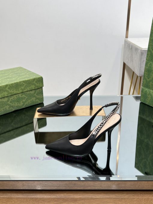 2024 G Home New GUcc 𝐢 Letter Buckle L O G O Chain High Heel Sandals Cat Heel Shoes ️️️Top l3psidxh5 - Image 2