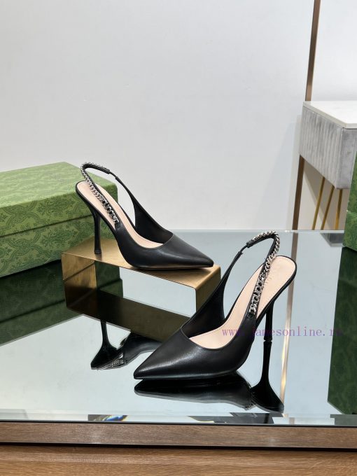 2024 G Home New GUcc 𝐢 Letter Buckle L O G O Chain High Heel Sandals Cat Heel Shoes ️️️Top l3psidxh5 - Image 3