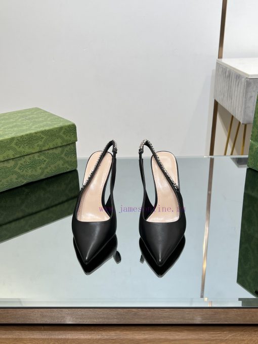 2024 G Home New GUcc 𝐢 Letter Buckle L O G O Chain High Heel Sandals Cat Heel Shoes ️️️Top l3psidxh5 - Image 5