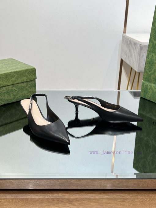 2024 G Home New GUcc 𝐢 Letter Buckle L O G O Chain High Heel Sandals Cat Heel Shoes ️️️Top lcordv8jq - Image 9