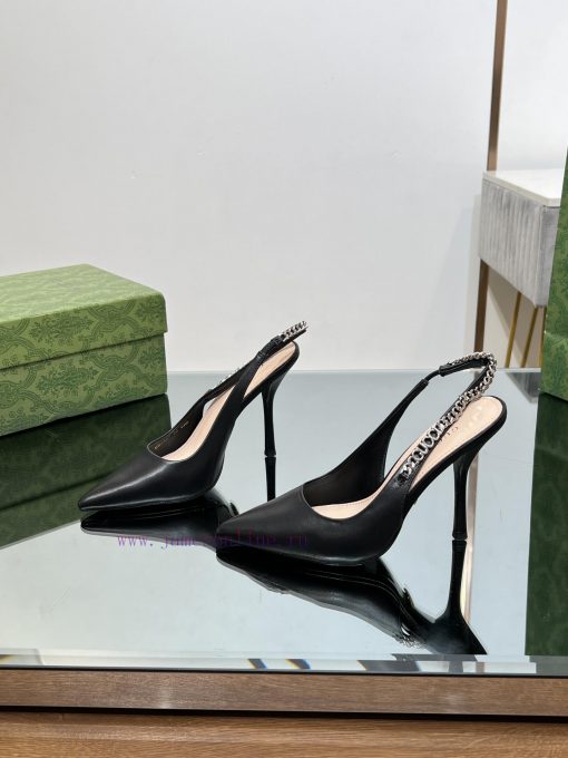 2024 G Home New GUcc 𝐢 Letter Buckle L O G O Chain High Heel Sandals Cat Heel Shoes ️️️Top l3psidxh5 - Image 7