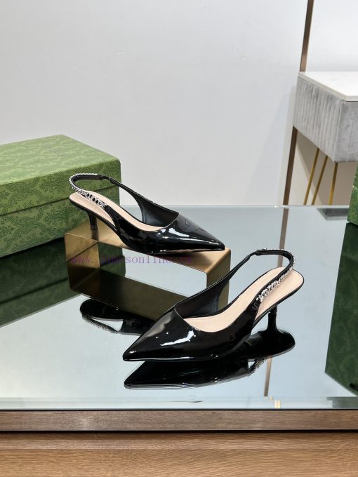 2024 G Home New GUcc 𝐢 Letter Buckle L O G O Chain High Heel Sandals Cat Heel Shoes ️️️Top lnaccr4cs - Image 3