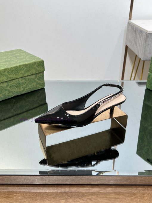 2024 G Home New GUcc 𝐢 Letter Buckle L O G O Chain High Heel Sandals Cat Heel Shoes ️️️Top lnaccr4cs - Image 4