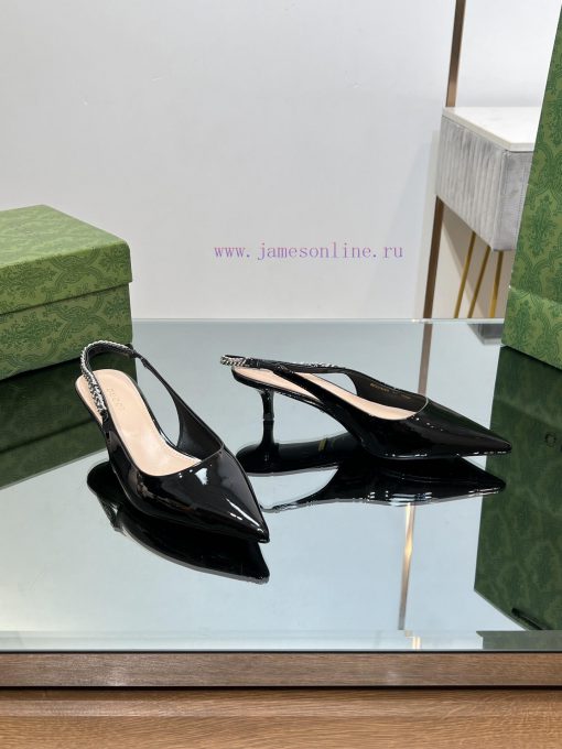 2024 G Home New GUcc 𝐢 Letter Buckle L O G O Chain High Heel Sandals Cat Heel Shoes ️️️Top lnaccr4cs - Image 7
