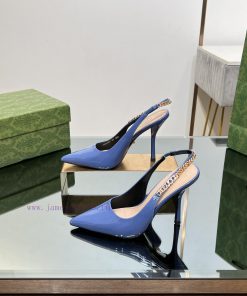2024 G Home New GUcc 𝐢 Letter Buckle L O G O Chain High Heel Sandals Cat Heel Shoes ️️️Top l11vuxv3c