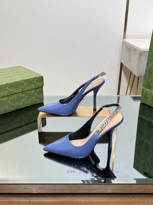 2024 G Home New GUcc 𝐢 Letter Buckle L O G O Chain High Heel Sandals Cat Heel Shoes ️️️Top l11vuxv3c - Image 2