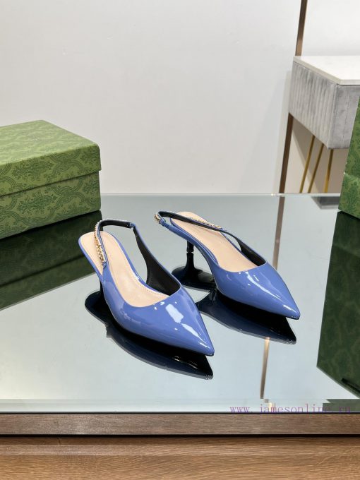 2024 G Home New GUcc 𝐢 Letter Buckle L O G O Chain High Heel Sandals Cat Heel Shoes ️️️Top l0knanv2z - Image 6