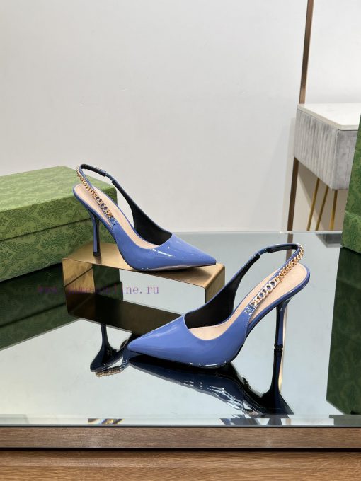 2024 G Home New GUcc 𝐢 Letter Buckle L O G O Chain High Heel Sandals Cat Heel Shoes ️️️Top l11vuxv3c - Image 3