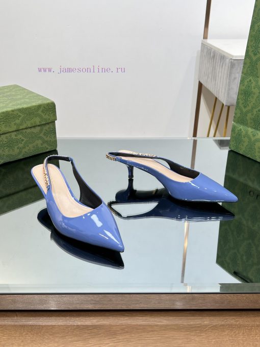 2024 G Home New GUcc 𝐢 Letter Buckle L O G O Chain High Heel Sandals Cat Heel Shoes ️️️Top l0knanv2z - Image 7