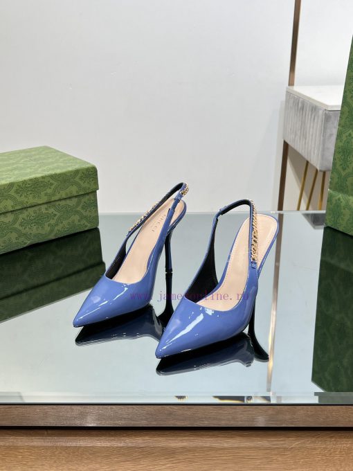 2024 G Home New GUcc 𝐢 Letter Buckle L O G O Chain High Heel Sandals Cat Heel Shoes ️️️Top l11vuxv3c - Image 5