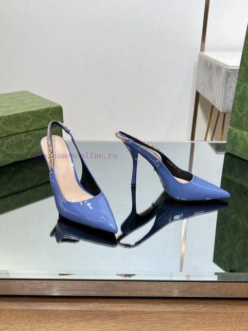 2024 G Home New GUcc 𝐢 Letter Buckle L O G O Chain High Heel Sandals Cat Heel Shoes ️️️Top l11vuxv3c - Image 6