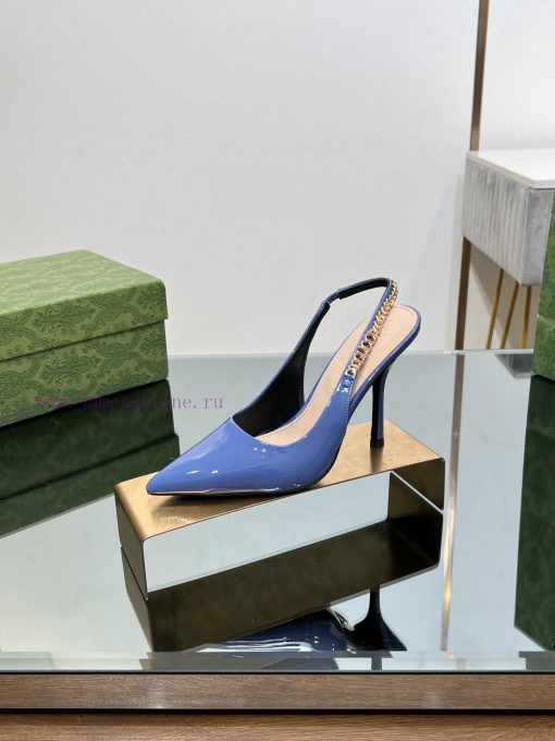 2024 G Home New GUcc 𝐢 Letter Buckle L O G O Chain High Heel Sandals Cat Heel Shoes ️️️Top l11vuxv3c - Image 8