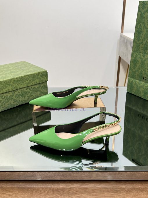 2024 G Home New GUcc 𝐢 Letter Buckle L O G O Chain High Heel Sandals Cat Heel Shoes ️️️Top lw6hczw3r