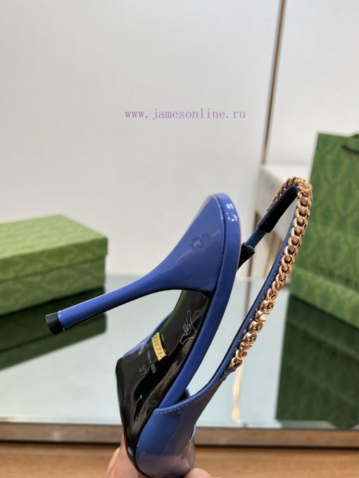 2024 G Home New GUcc 𝐢 Letter Buckle L O G O Chain High Heel Sandals Cat Heel Shoes ️️️Top l11vuxv3c - Image 10