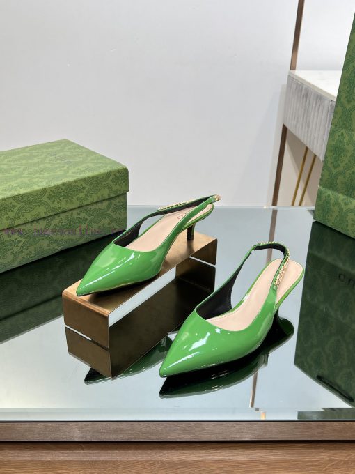 2024 G Home New GUcc 𝐢 Letter Buckle L O G O Chain High Heel Sandals Cat Heel Shoes ️️️Top lw6hczw3r - Image 3