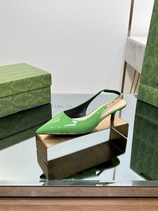 2024 G Home New GUcc 𝐢 Letter Buckle L O G O Chain High Heel Sandals Cat Heel Shoes ️️️Top lw6hczw3r - Image 5