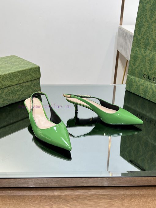 2024 G Home New GUcc 𝐢 Letter Buckle L O G O Chain High Heel Sandals Cat Heel Shoes ️️️Top lw6hczw3r - Image 9