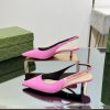 2024 G Home New GUcc 𝐢 Letter Buckle L O G O Chain High Heel Sandals Cat Heel Shoes ️️️Top lru46iczq