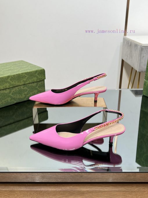 2024 G Home New GUcc 𝐢 Letter Buckle L O G O Chain High Heel Sandals Cat Heel Shoes ️️️Top lru46iczq - Image 2