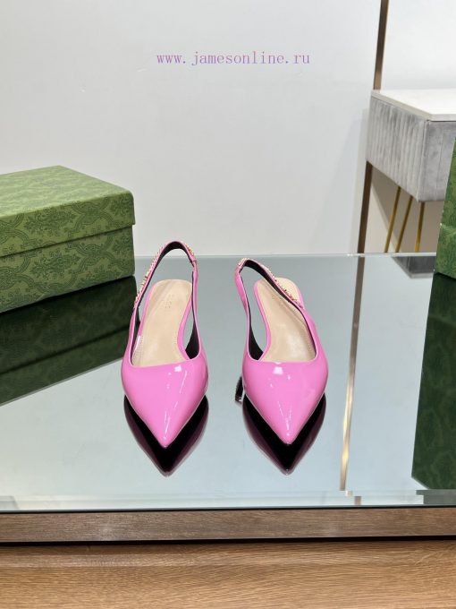 2024 G Home New GUcc 𝐢 Letter Buckle L O G O Chain High Heel Sandals Cat Heel Shoes ️️️Top lru46iczq - Image 5