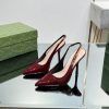 2024 G Home New GUcc 𝐢 Letter Buckle L O G O Chain High Heel Sandals Cat Heel Shoes ️️️Top l43rqgz4b