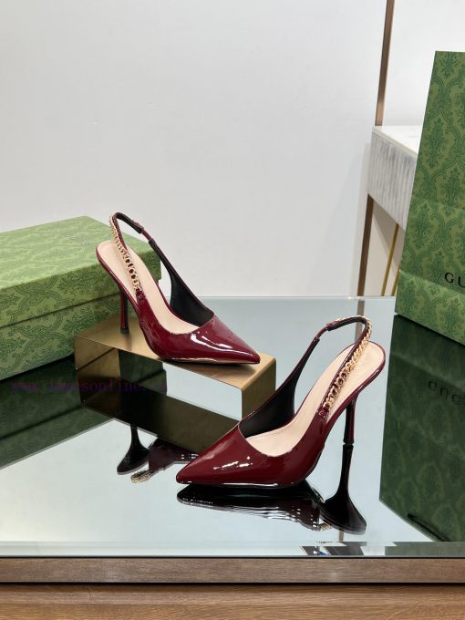 2024 G Home New GUcc 𝐢 Letter Buckle L O G O Chain High Heel Sandals Cat Heel Shoes ️️️Top l43rqgz4b - Image 7