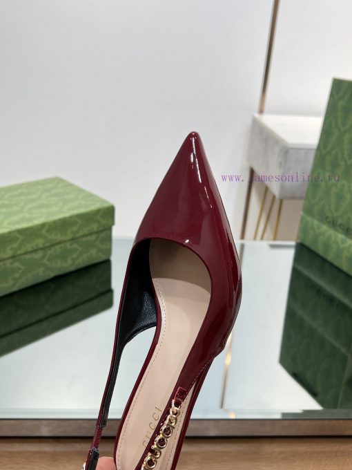 2024 G Home New GUcc 𝐢 Letter Buckle L O G O Chain High Heel Sandals Cat Heel Shoes ️️️Top lsll45k6r - Image 10