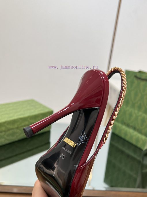 2024 G Home New GUcc 𝐢 Letter Buckle L O G O Chain High Heel Sandals Cat Heel Shoes ️️️Top l43rqgz4b - Image 9