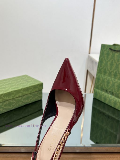 2024 G Home New GUcc 𝐢 Letter Buckle L O G O Chain High Heel Sandals Cat Heel Shoes ️️️Top l43rqgz4b - Image 10