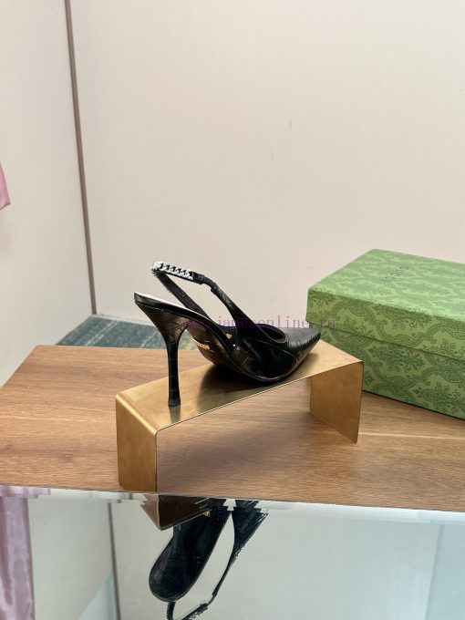 2024 G Home New GUcc 𝐢 Letter Buckle L O G O Chain High Heel Sandals Cat Heel Shoes ️️️Top lzv6pqryj - Image 5
