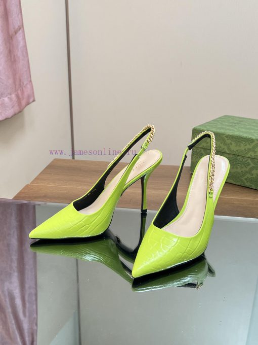 2024 G Home New GUcc 𝐢 Letter Buckle L O G O Chain High Heel Sandals Cat Heel Shoes ️️️Top la3fnuby2 - Image 7