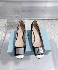 High quality Prada 23 autumn new style square head hardware buckle temperament coarse follow4zvf0rur