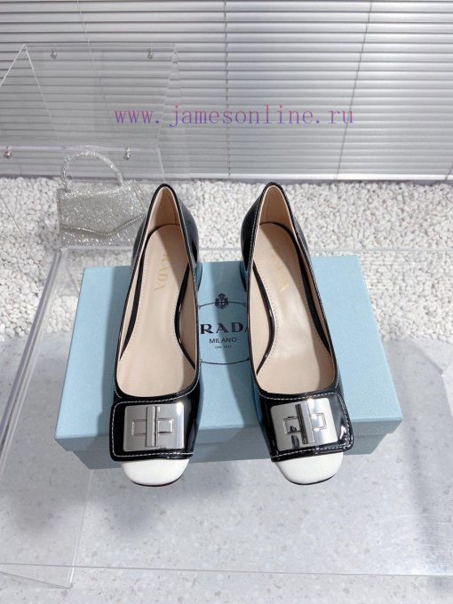 High quality Prada 23 autumn new style square head hardware buckle temperament coarse follow4zvf0rur