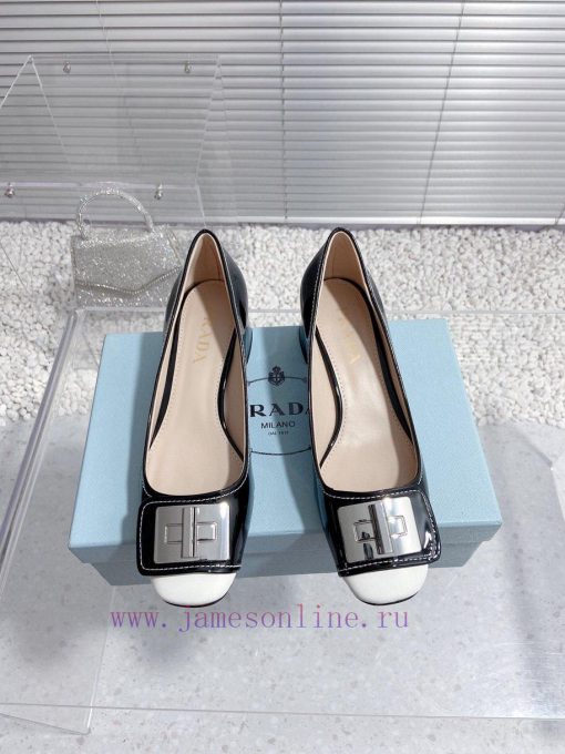 High quality Prada 23 autumn new style square head hardware buckle temperament coarse follow4zvf0rur - Image 2