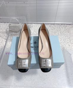 High quality Prada 23 autumn new style square head hardware buckle temperament coarse followw5ch3f7r