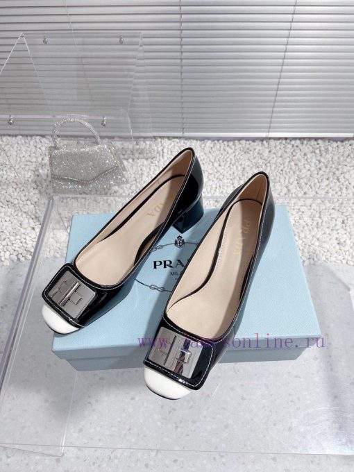 High quality Prada 23 autumn new style square head hardware buckle temperament coarse follow4zvf0rur - Image 3