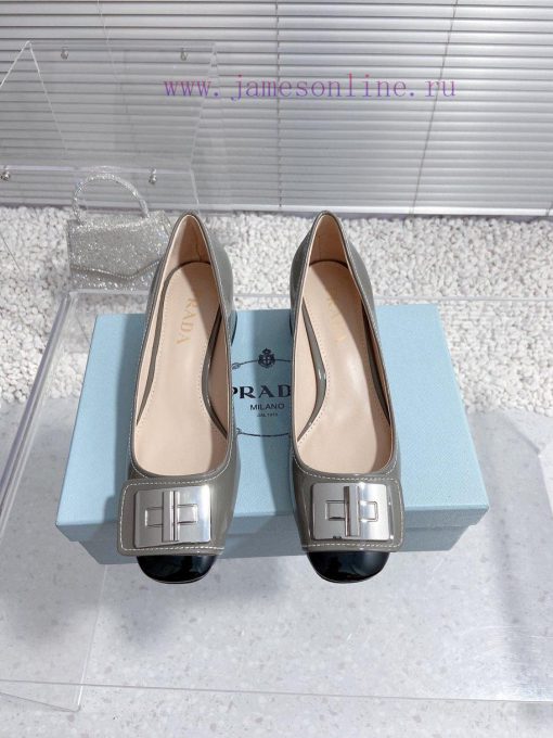 High quality Prada 23 autumn new style square head hardware buckle temperament coarse followw5ch3f7r - Image 2