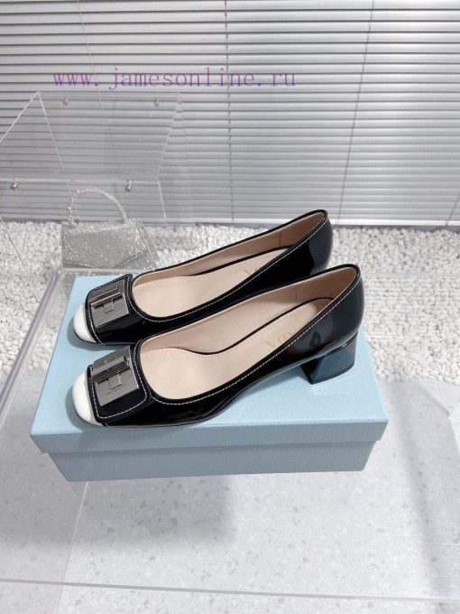 High quality Prada 23 autumn new style square head hardware buckle temperament coarse follow4zvf0rur - Image 4