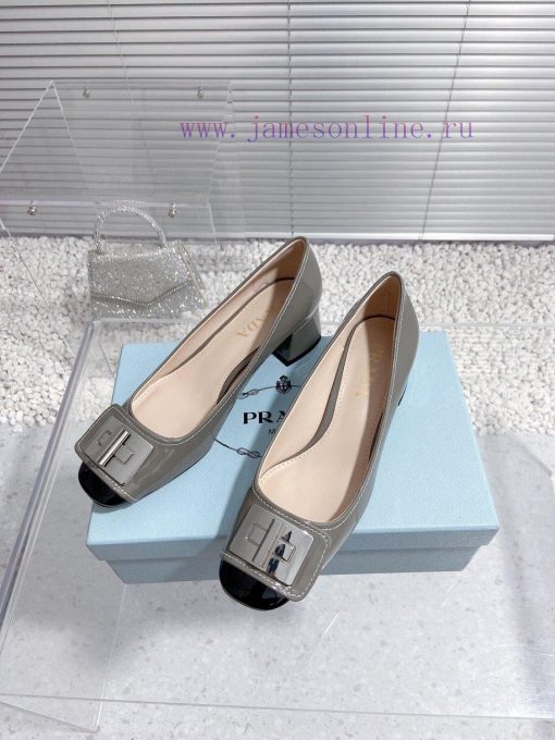 High quality Prada 23 autumn new style square head hardware buckle temperament coarse followw5ch3f7r - Image 3