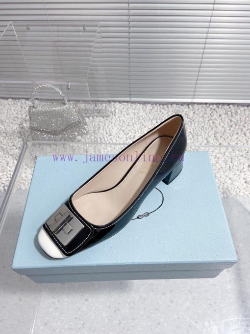 High quality Prada 23 autumn new style square head hardware buckle temperament coarse follow4zvf0rur - Image 6
