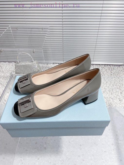 High quality Prada 23 autumn new style square head hardware buckle temperament coarse followw5ch3f7r - Image 5