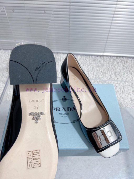 High quality Prada 23 autumn new style square head hardware buckle temperament coarse follow4zvf0rur - Image 10