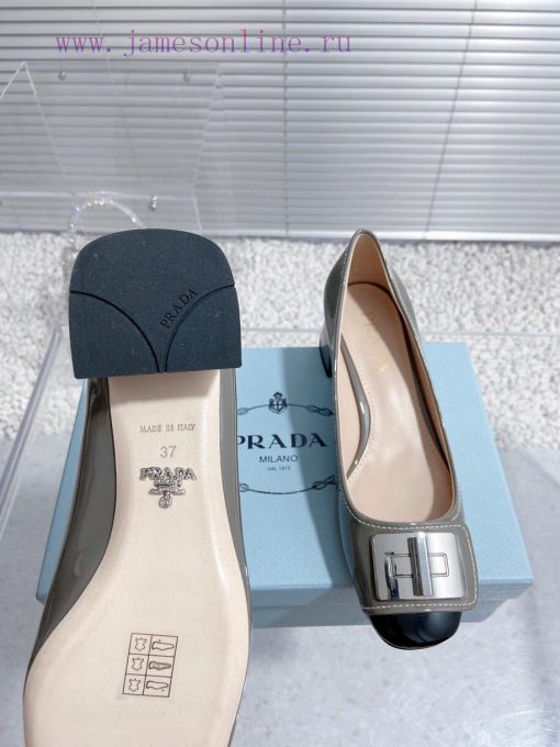 High quality Prada 23 autumn new style square head hardware buckle temperament coarse followw5ch3f7r - Image 10