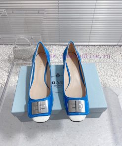 High quality Prada 23 autumn new style square head hardware buckle temperament coarse followfocsa2cp