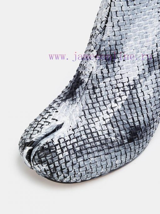 Maison Margiela 24 Early Spring New Knitted 8cm Split Toe Short Boots, Original One to One Cyh8h6clm - Image 7