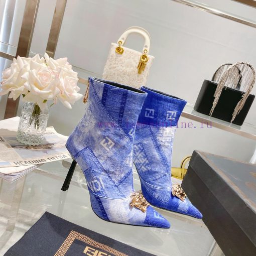Fendi&Versace Joint Collection Fendi&Versace Short Boots𝐧𝐞𝐰 Show style Fendi Dumesa Head&Heekp04j2l7 - Image 4